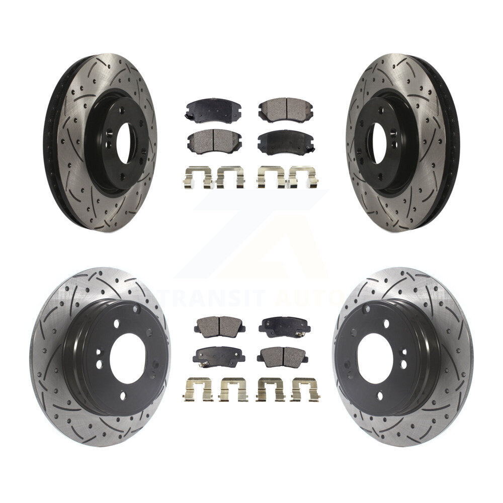 Transit Auto KDT-100846 Disc Brake Kit for 2008-2010 Hyundai Sonata - Front and Rear