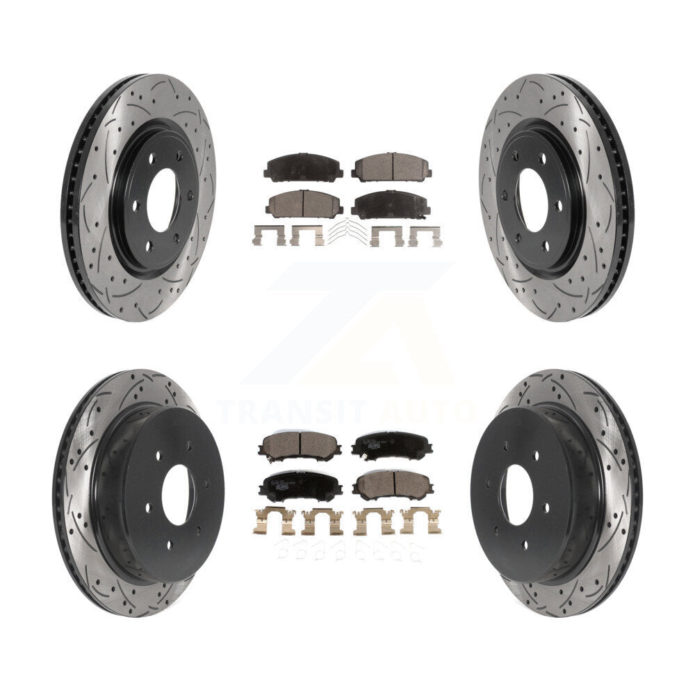 Transit Auto KDT-100854 Disc Brake Kit for 2017-2023 Nissan TITAN - Front and Rear