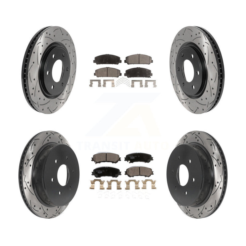 Transit Auto KDT-100854 Disc Brake Kit for 2017-2023 Nissan TITAN - Front and Rear