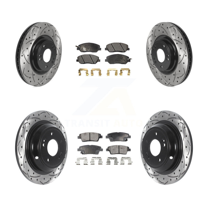 Transit Auto KDT-100857 Disc Brake Kit for 2012 Hyundai Genesis - Front and Rear