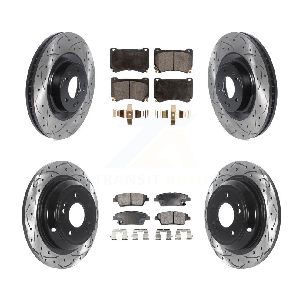 Transit Auto KDT-100866 Disc Brake Kit for 2012-2014 Hyundai Genesis - Front and Rear