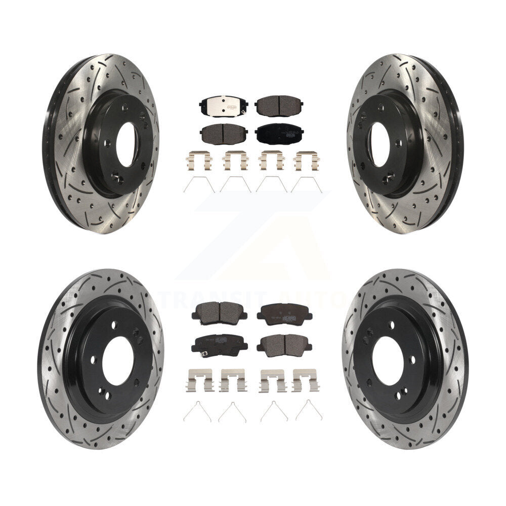 Transit Auto KDT-100868 Disc Brake Kit for 2018-2022 Kia Forte5, Hyundai Elantra GT - Front and Rear
