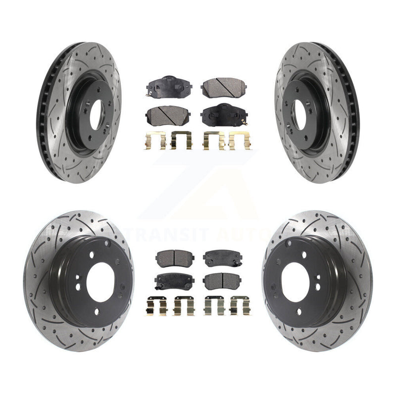 Transit Auto KDT-100870 Disc Brake Kit for 2014-2017 Hyundai Tucson, Kia Cadenza - Front and Rear