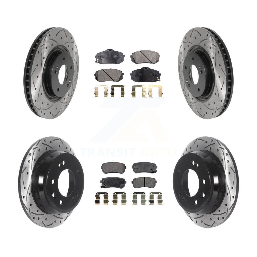 Transit Auto KDT-100871 Disc Brake Kit for 2015 Hyundai Tucson - Front and Rear