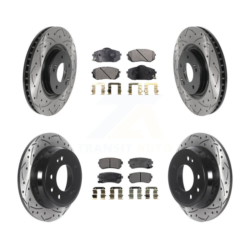 Transit Auto KDT-100871 Disc Brake Kit for 2015 Hyundai Tucson - Front and Rear