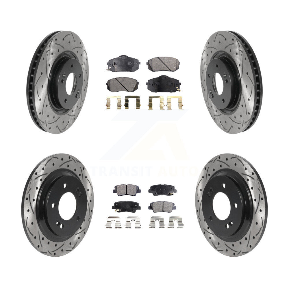 Transit Auto KDT-100872 Disc Brake Kit for 2014-2016 Hyundai Sonata, Kia Cadenza - Front and Rear