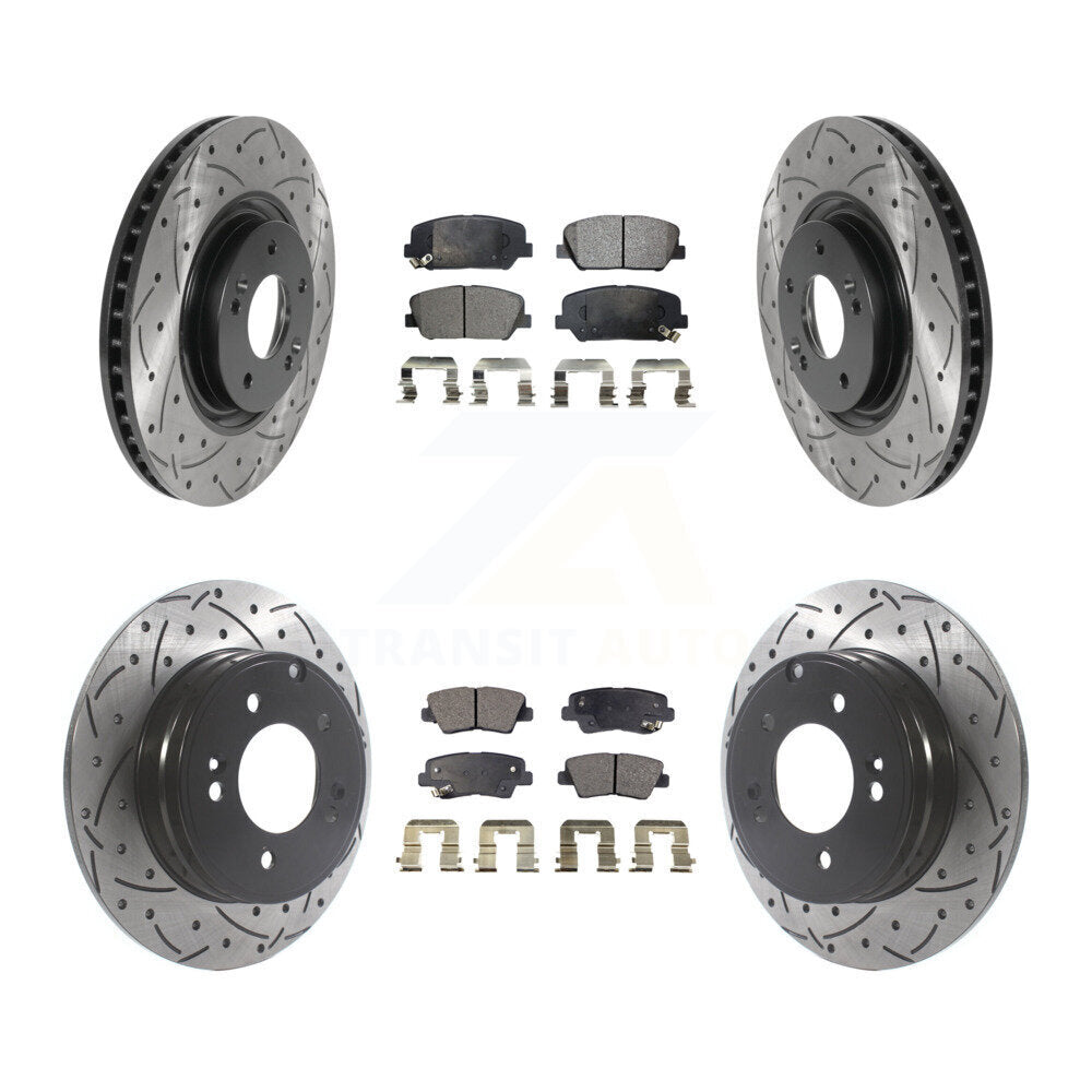 Transit Auto KDT-100873 Disc Brake Kit for 2011-2015 Kia Optima - Front and Rear