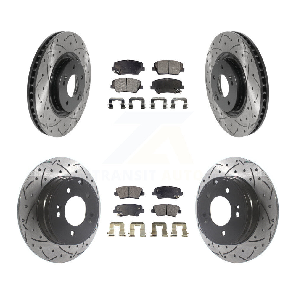 Transit Auto KDT-100875 Disc Brake Kit for 2012-2017 Hyundai Azera - Front and Rear