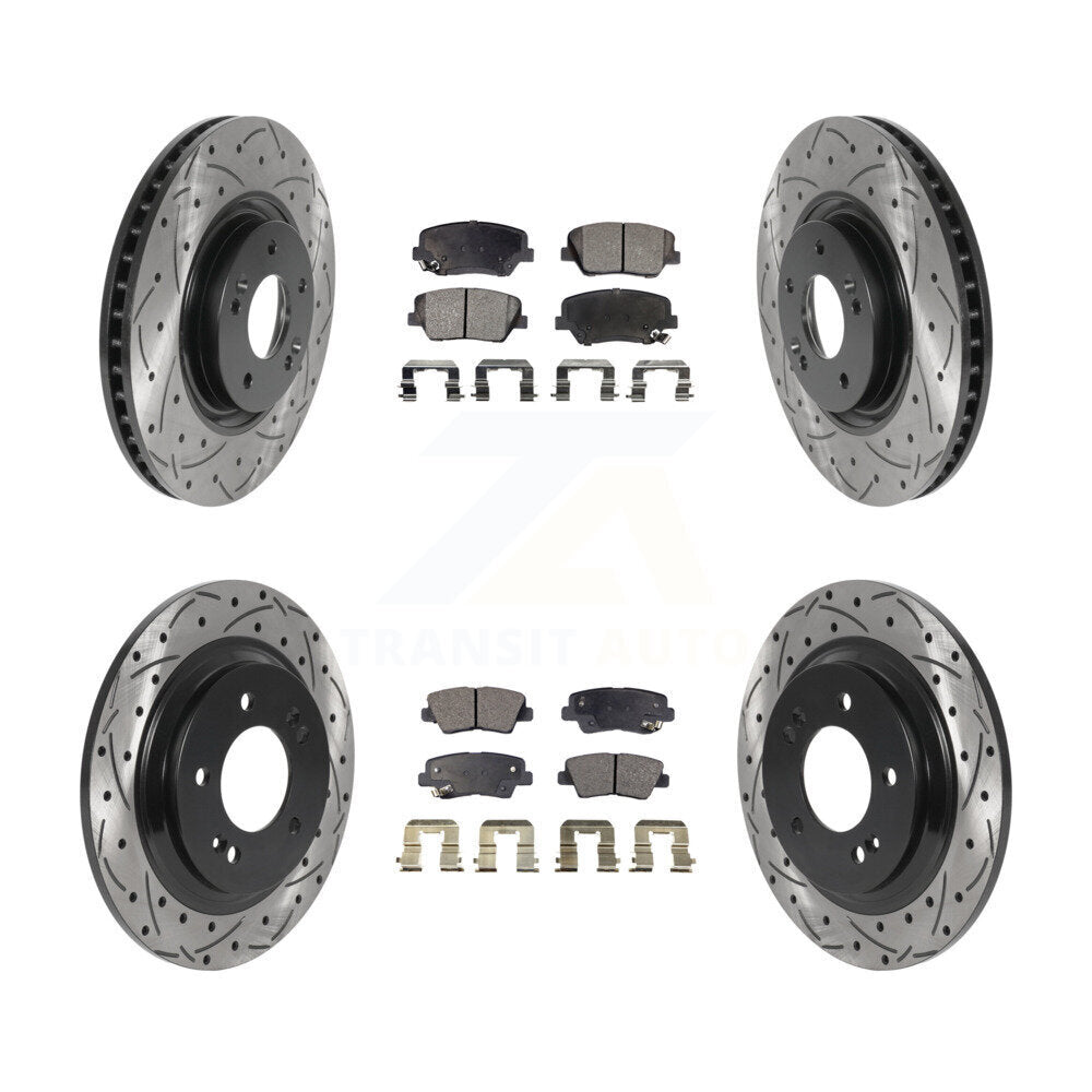 Transit Auto KDT-100876 Disc Brake Kit for 2016-2017 Hyundai Azera - Front and Rear