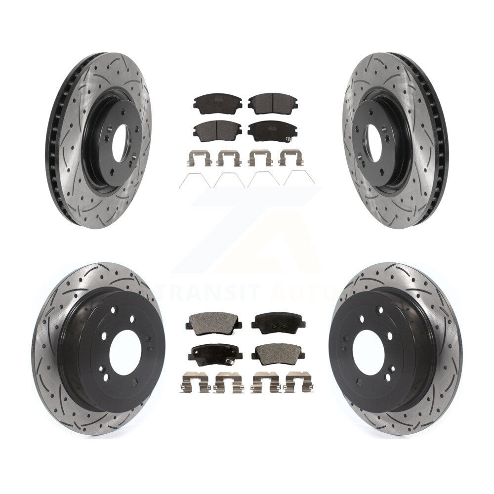 Transit Auto KDT-100877 Disc Brake Kit for 2017-2022 Kia Sportage - Front and Rear