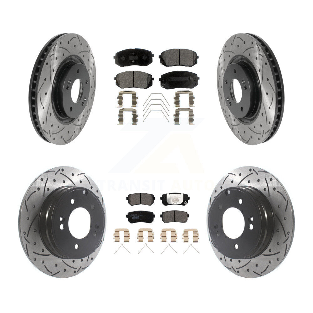 Transit Auto KDT-100878 Disc Brake Kit for 2016-2019 Kia Optima - Front and Rear