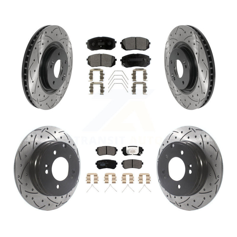 Transit Auto KDT-100878 Disc Brake Kit for 2016-2019 Kia Optima - Front and Rear