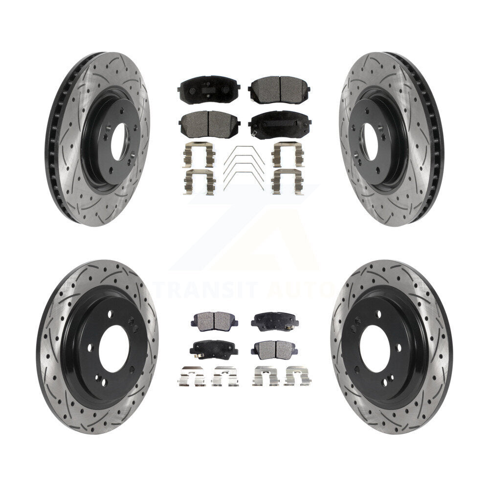 Transit Auto KDT-100879 Disc Brake Kit for 2016 Hyundai Sonata - Front and Rear