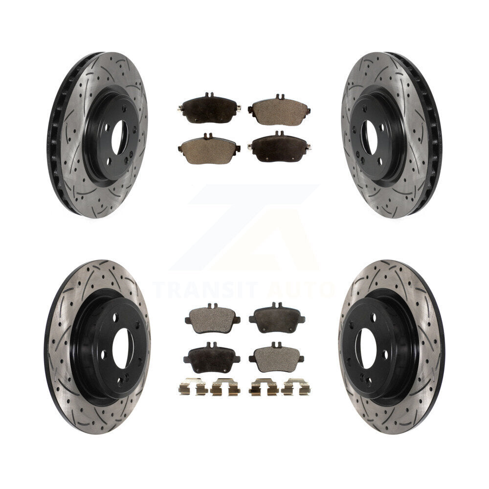 Transit Auto KDT-100891 Disc Brake Kit for 2013-2020 INFINITI QX30, Mercedes-Benz CLA250 and More - Front and Rear