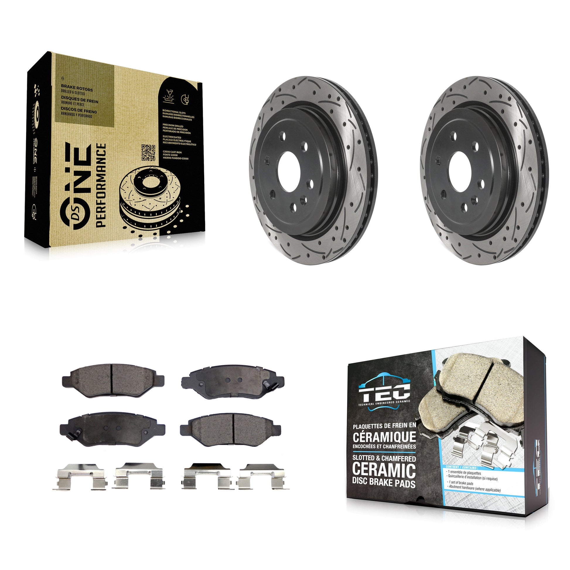 Transit Auto KDT-100903 Disc Brake Kit for 2010-2016 Saab 9-4X, Cadillac SRX - Rear