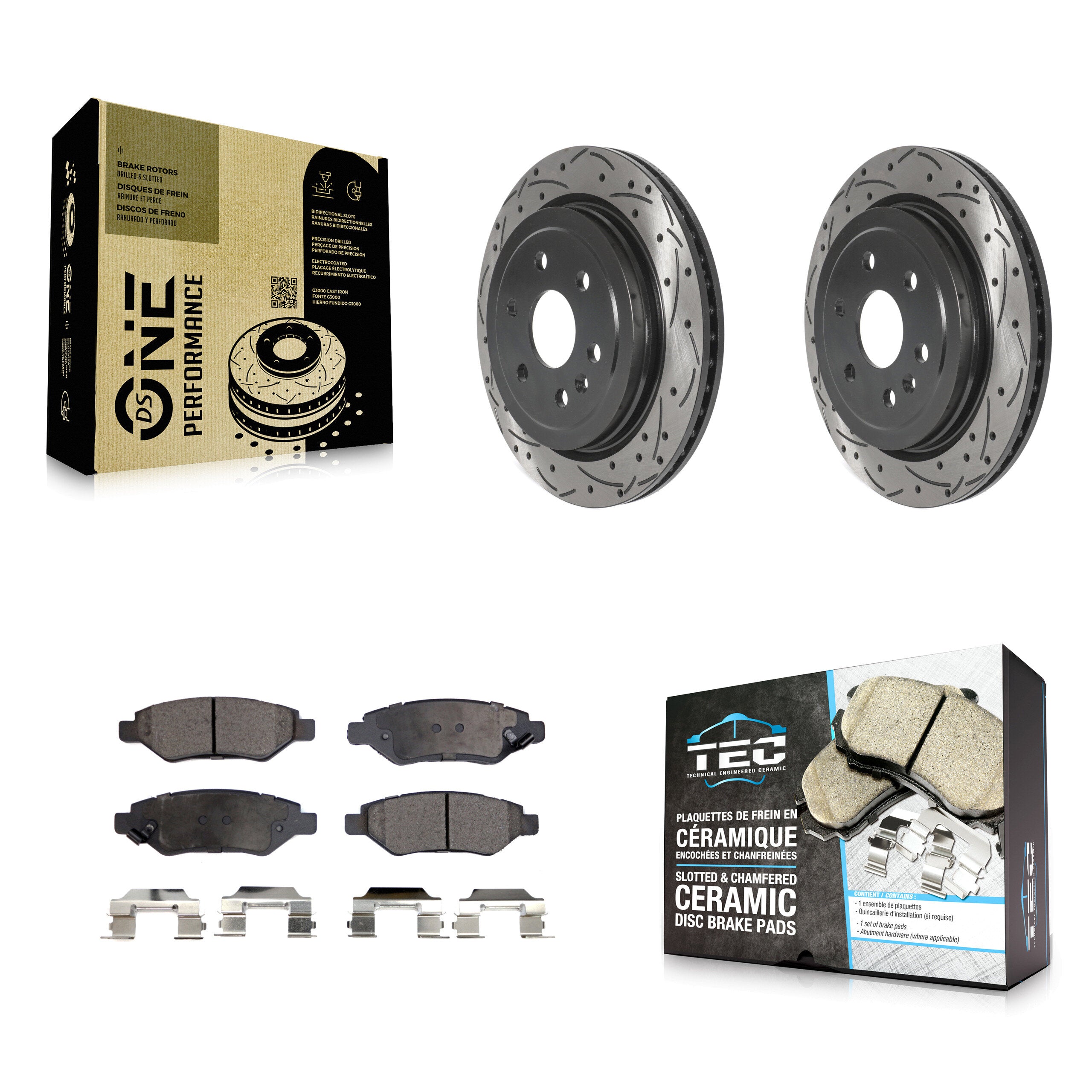 Transit Auto KDT-100903 Disc Brake Kit for 2010-2016 Saab 9-4X, Cadillac SRX - Rear