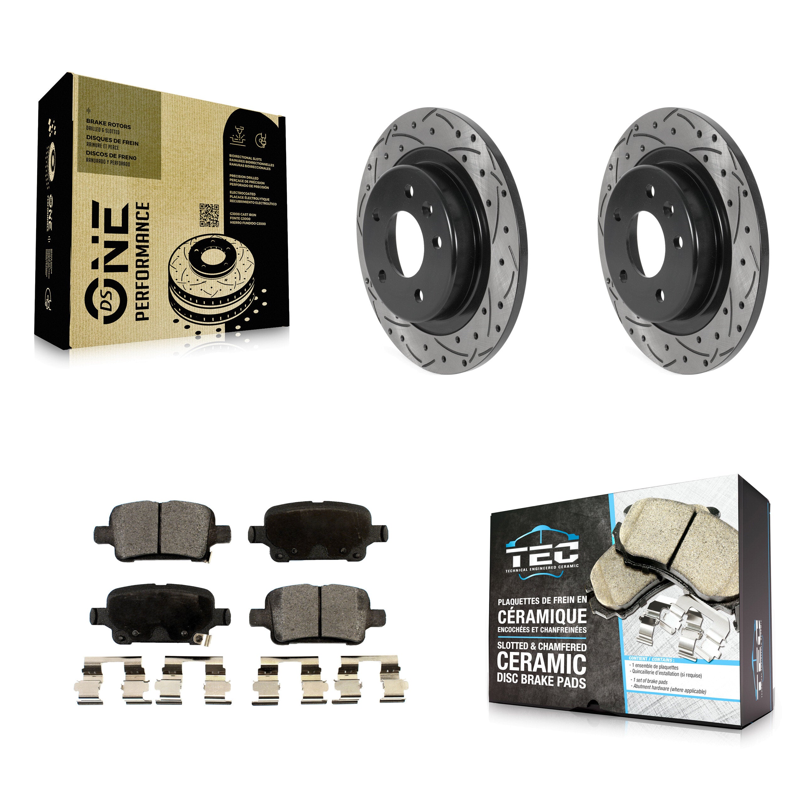 Transit Auto KDT-100906 Disc Brake Kit for 2016-2020 Buick Regal Sportback, Buick Regal TourX and More - Rear