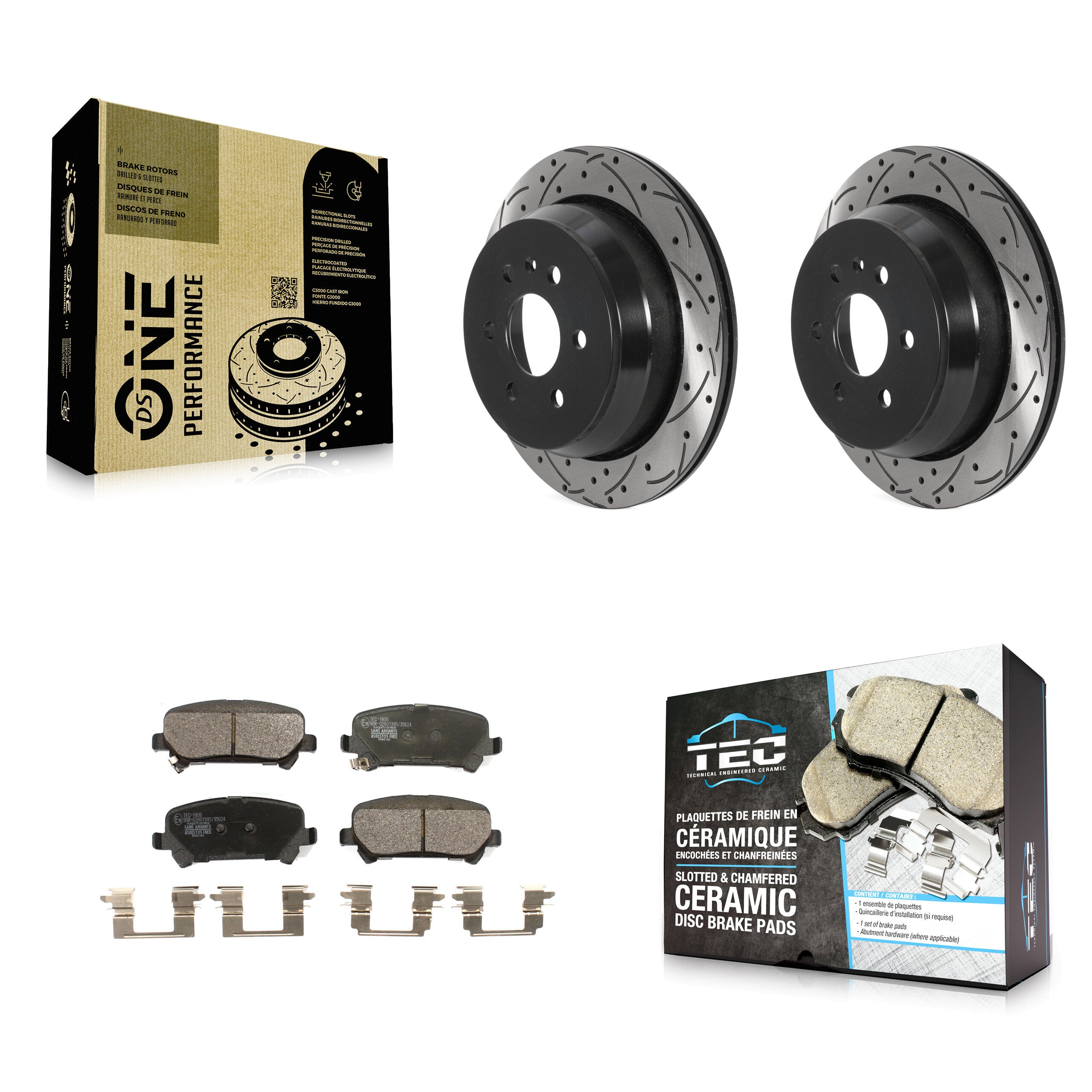 Transit Auto KDT-100912 Disc Brake Kit for 2015-2020 Chevrolet Colorado, GMC Canyon - Rear