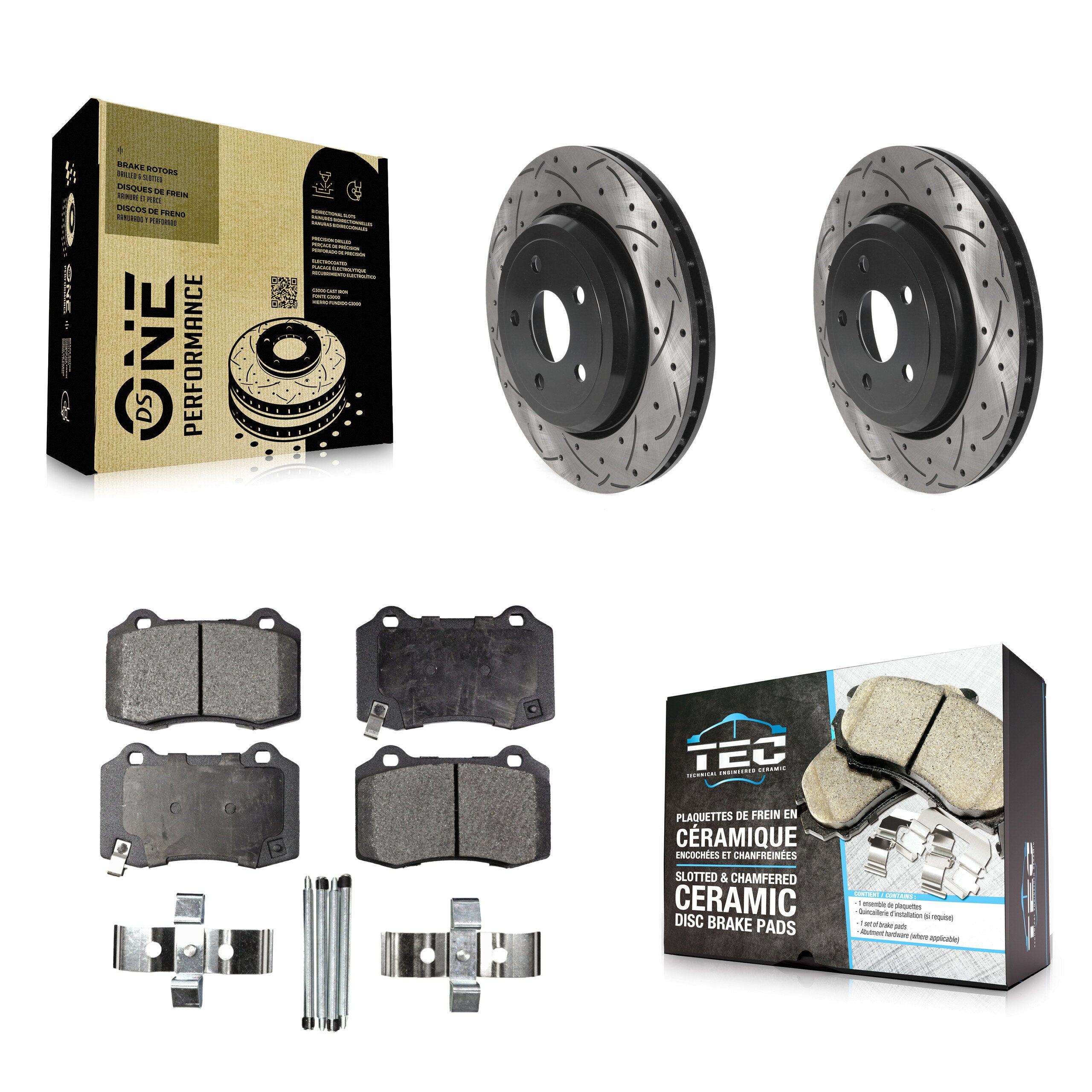 Transit Auto KDT-100916 Disc Brake Kit for 2012-2022 Dodge Durango, Jeep Grand Cherokee - Rear