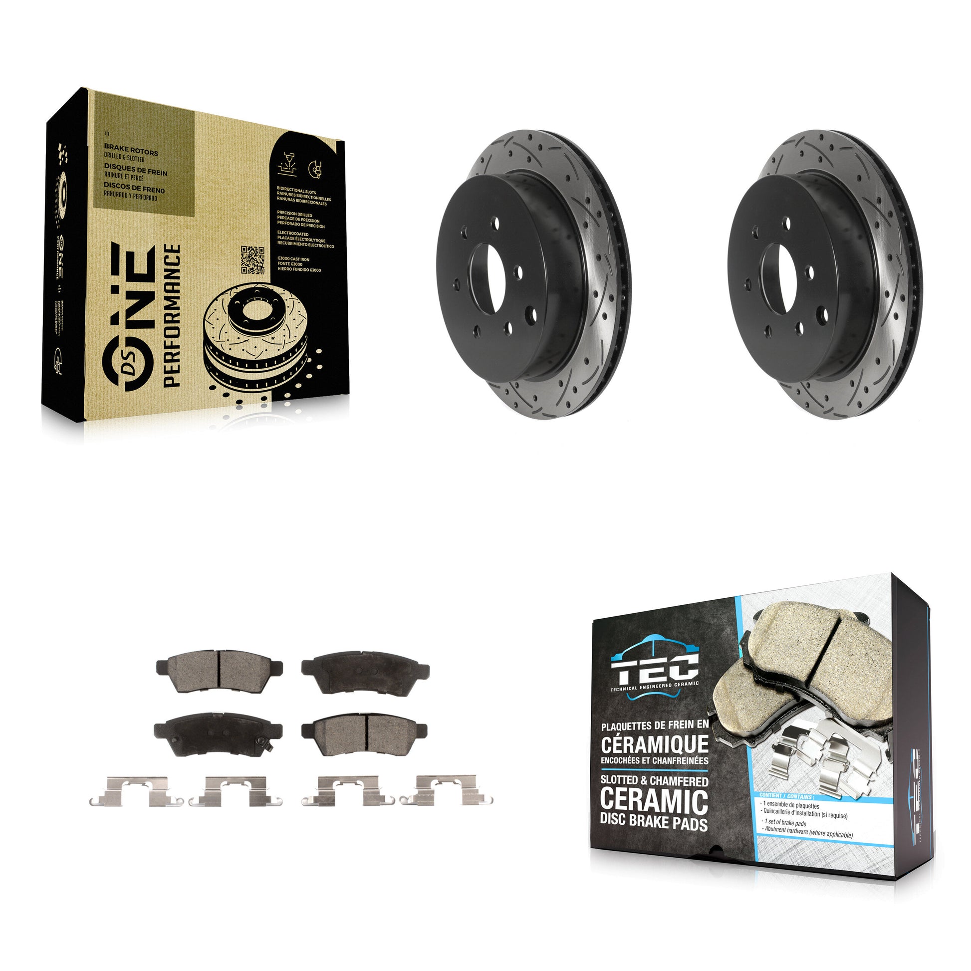 Transit Auto KDT-100925 Disc Brake Kit for 2005-2023 Suzuki Equator, Nissan Xterra, Nissan Frontier - Rear