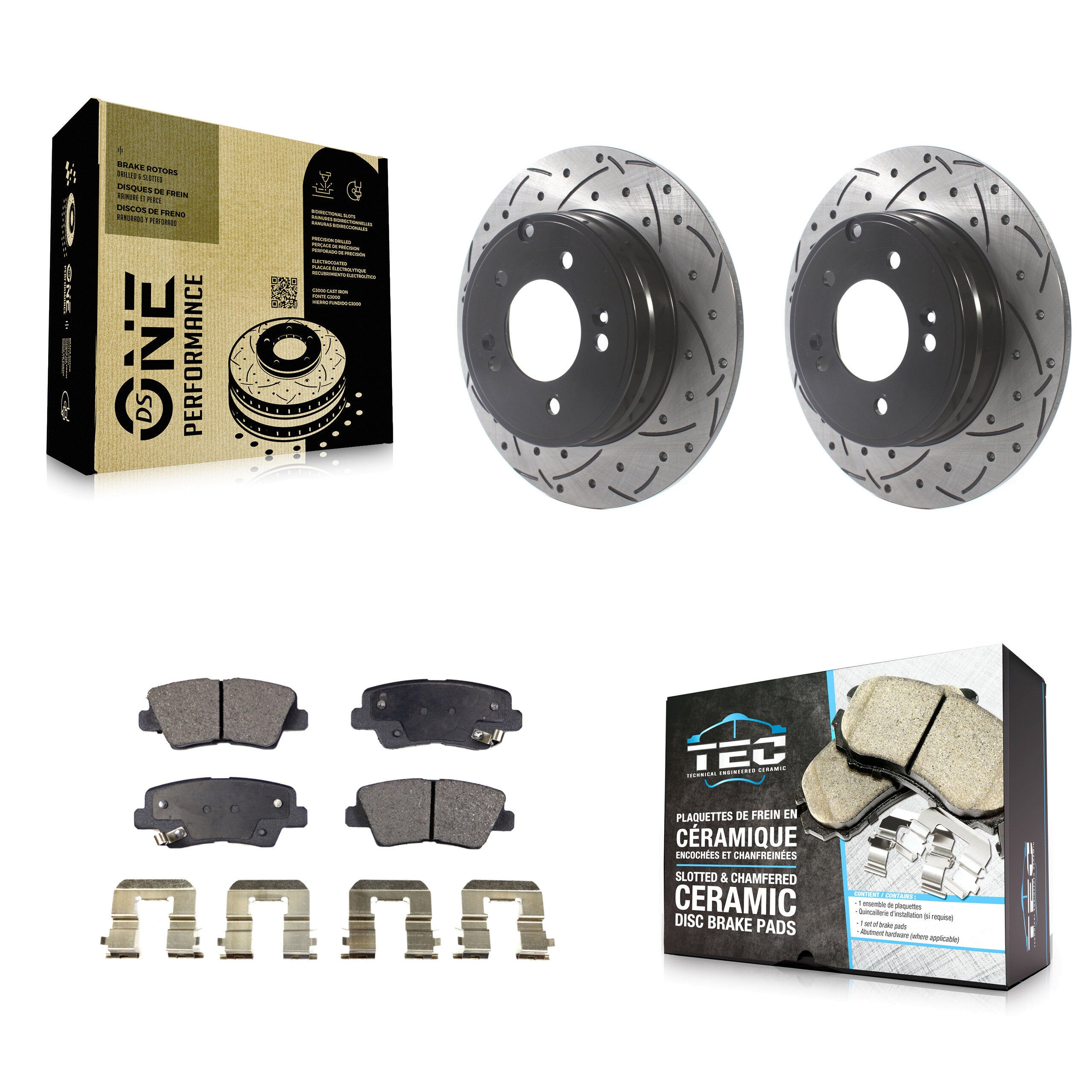 Transit Auto KDT-100928 Disc Brake Kit for 2008-2017 Hyundai Azera, Kia Optima, Hyundai Sonata - Rear