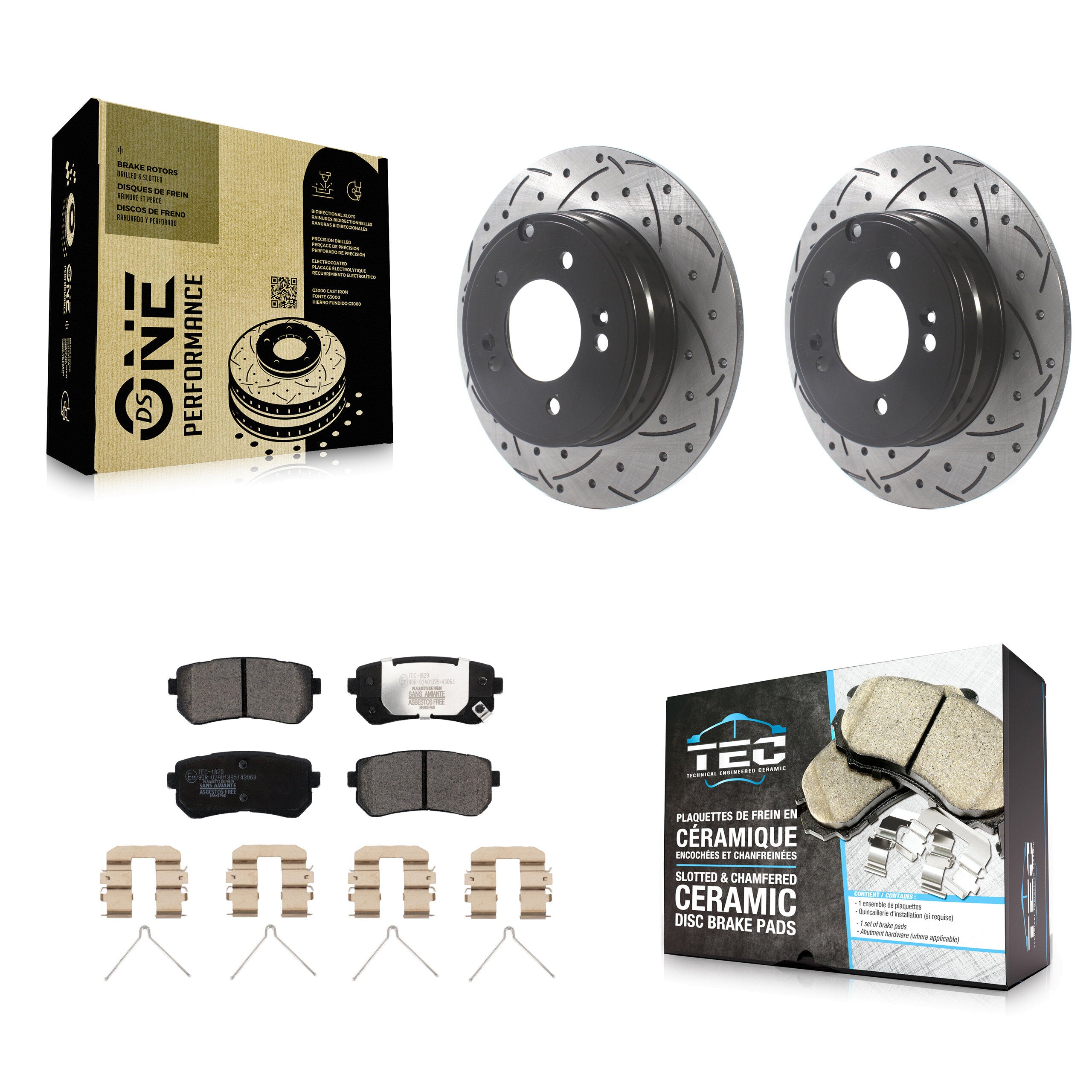 Transit Auto KDT-100929 Disc Brake Kit for 2016-2020 Hyundai Sonata, Kia Optima - Rear