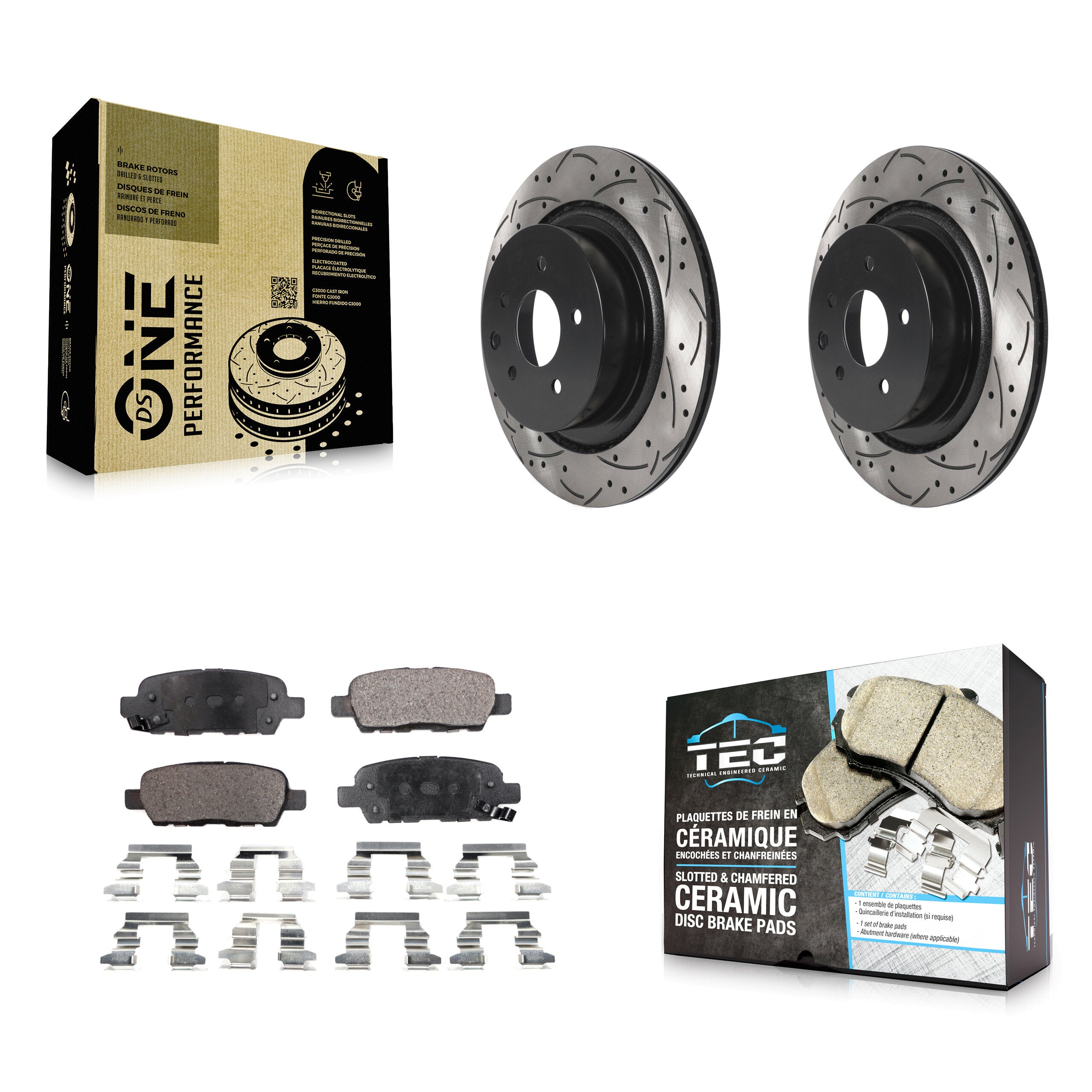 Transit Auto KDT-100931 Disc Brake Kit for 2007-2015 INFINITI Q60, INFINITI G35 - Rear