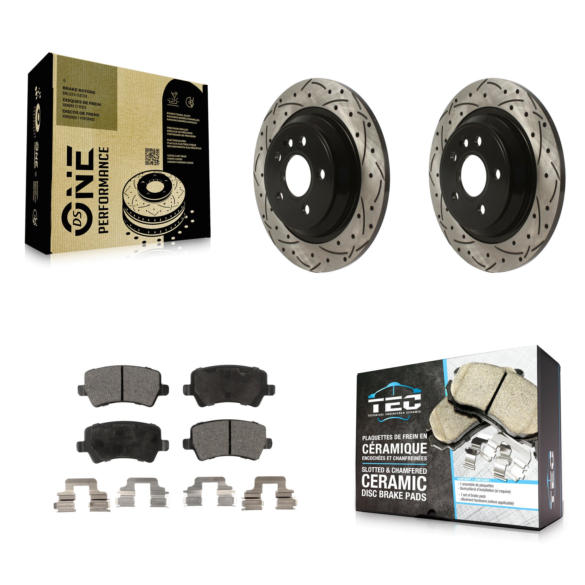 Transit Auto KDT-100932 Disc Brake Kit for 2007-2018 Volvo S60, Volvo V60 and More - Rear
