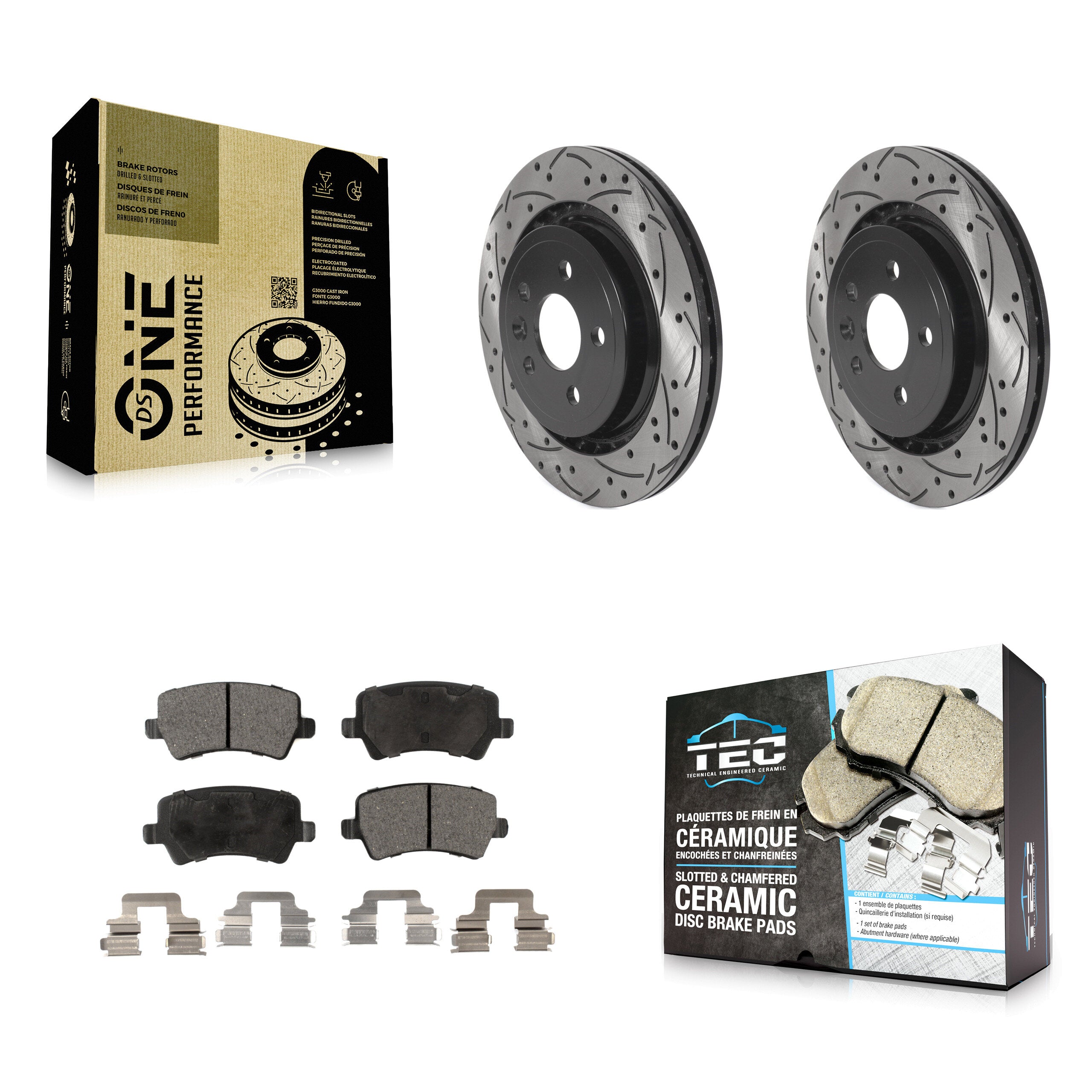 Transit Auto KDT-100934 Disc Brake Kit for 2007-2018 Volvo S60, Volvo V60 and More - Rear