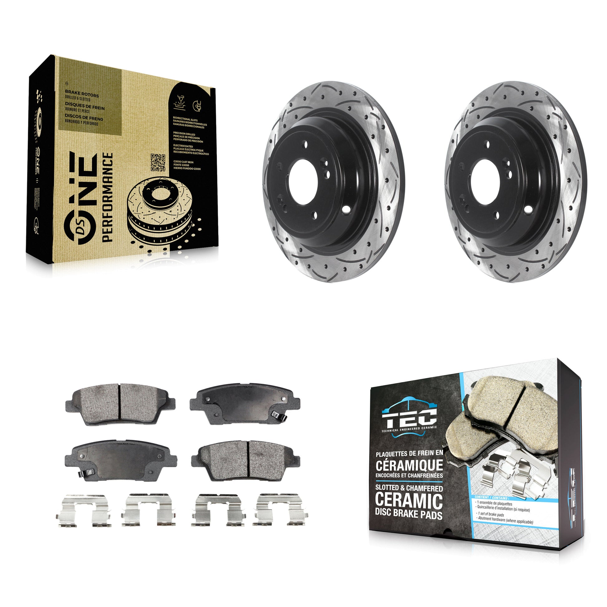 Transit Auto KDT-100936 Disc Brake Kit for 2010-2017 Genesis G80, Kia K900, Hyundai Genesis - Rear