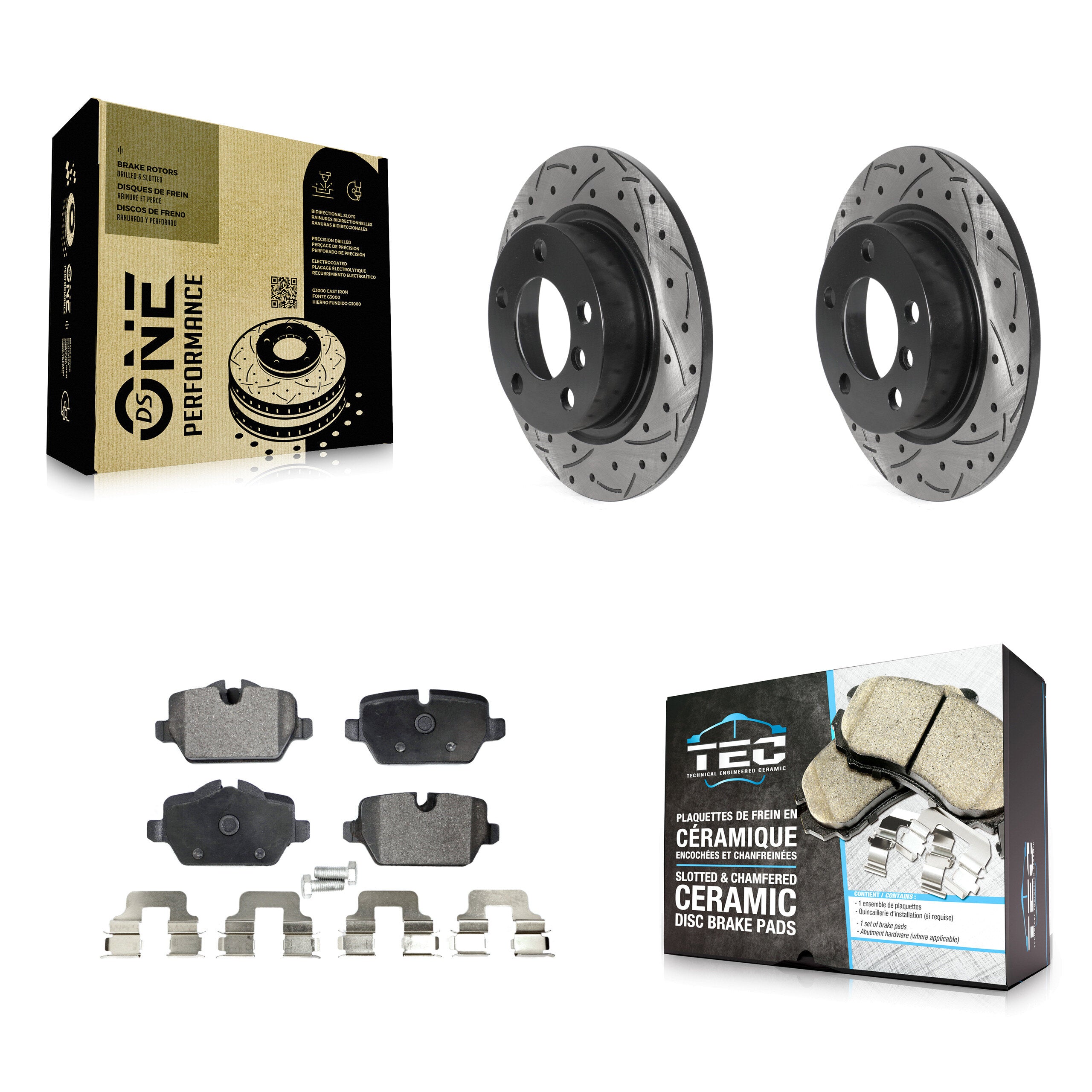 Transit Auto KDT-100945 Disc Brake Kit for 2011-2015 Mini Cooper Paceman, Mini Cooper Countryman - Rear