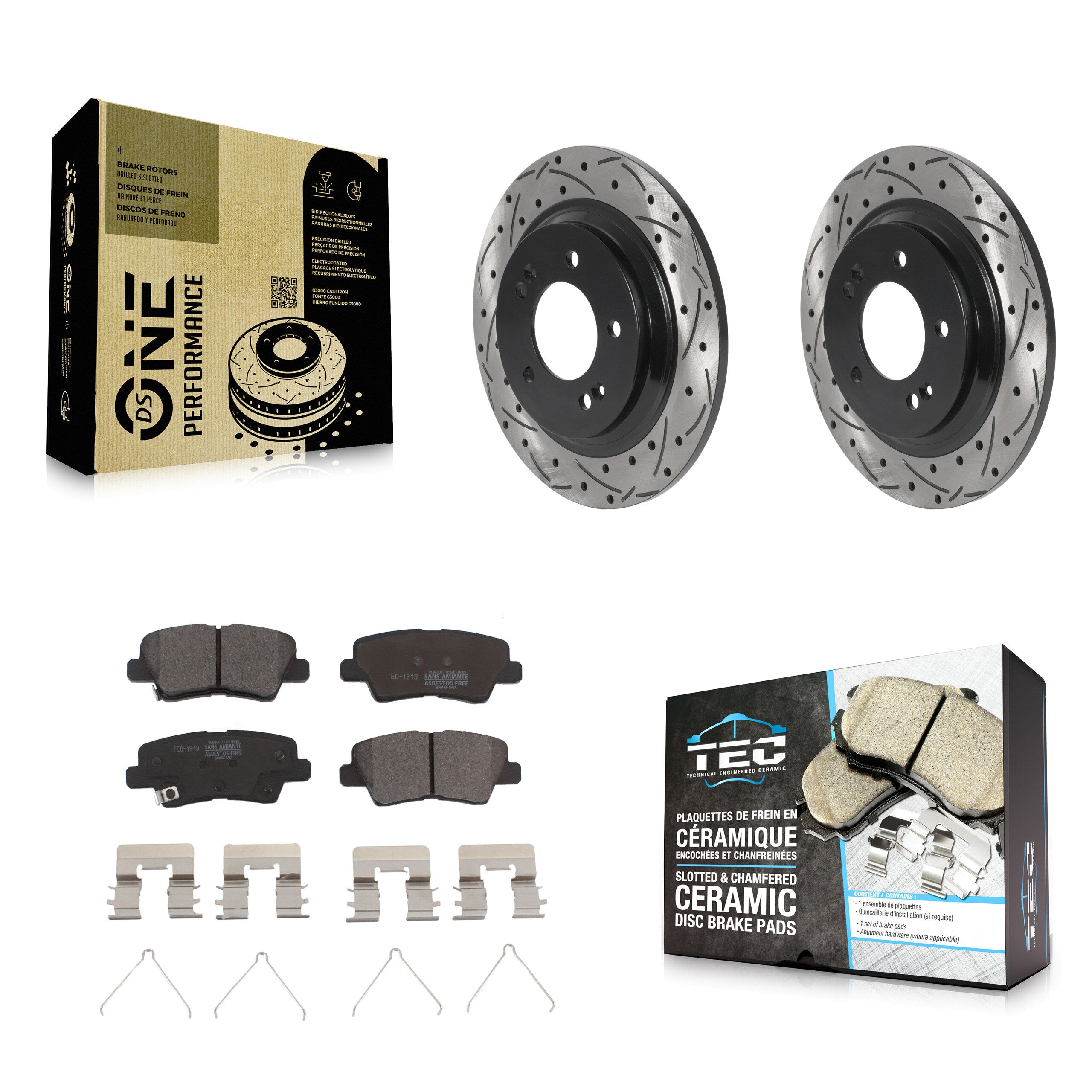 Transit Auto KDT-100951 Disc Brake Kit for 2016-2024 Hyundai Elantra GT, Kia Forte5 and More - Rear