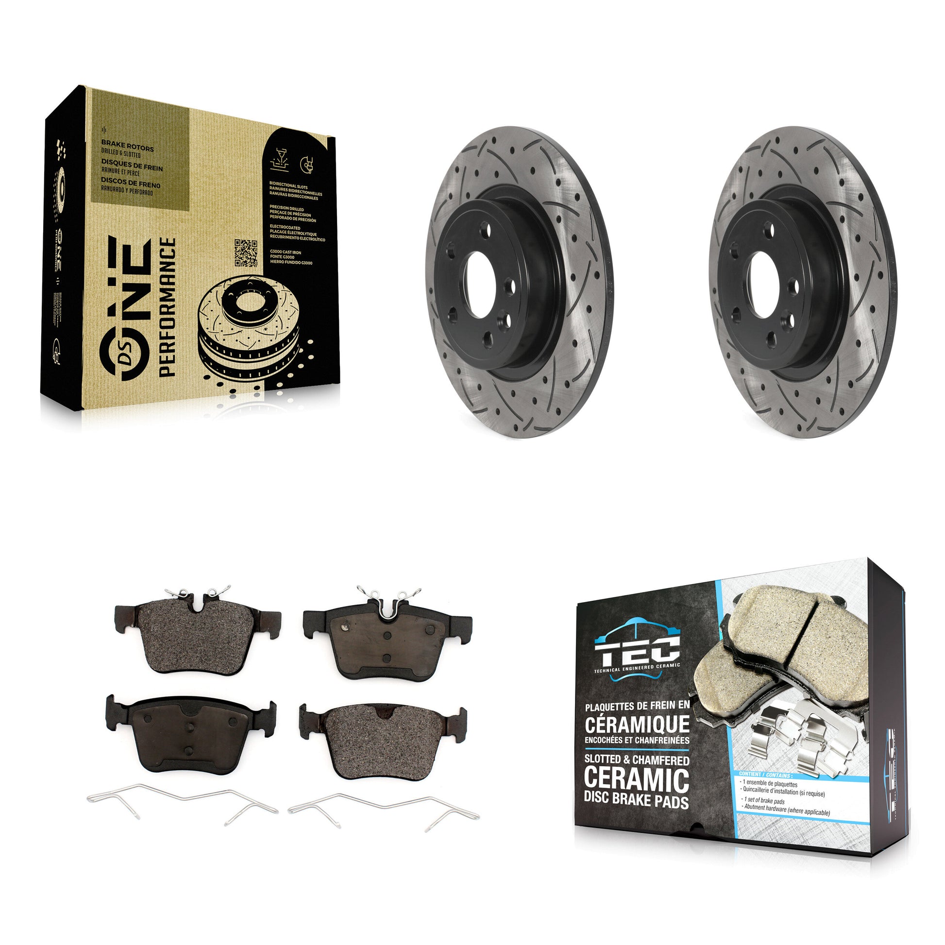 Transit Auto KDT-100958 Disc Brake Kit for 2015-2021 Jaguar E-Pace, Land Rover Discovery Sport - Rear