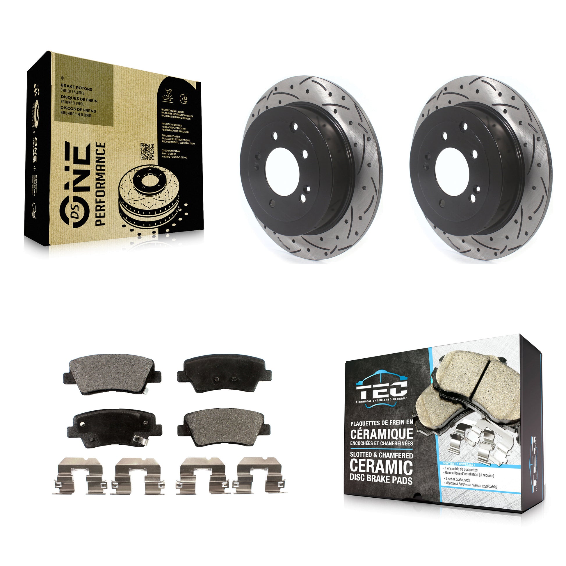 Transit Auto KDT-100963 Disc Brake Kit for 2016-2022 Hyundai Tucson, Kia Sportage - Rear