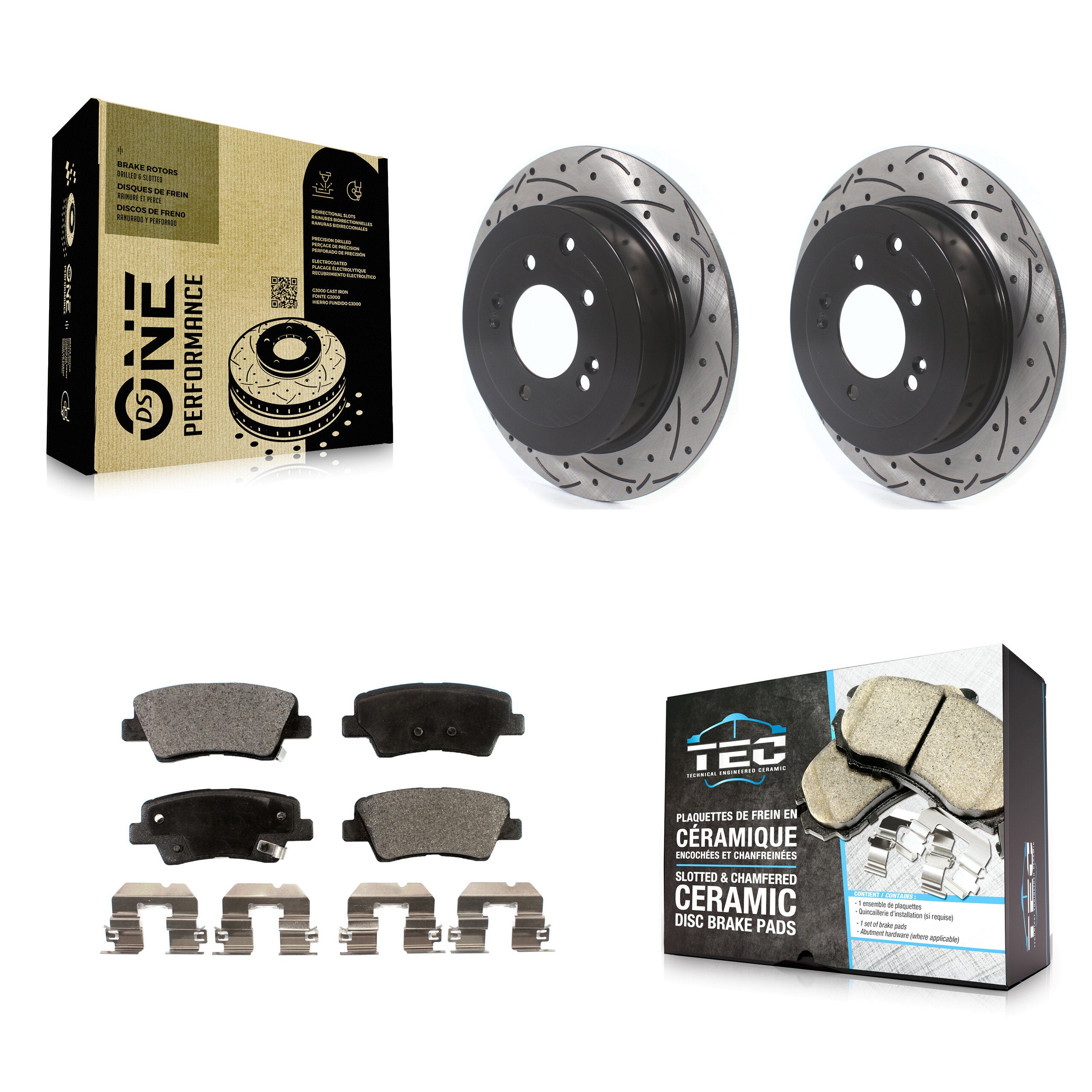 Transit Auto KDT-100963 Disc Brake Kit for 2016-2022 Hyundai Tucson, Kia Sportage - Rear