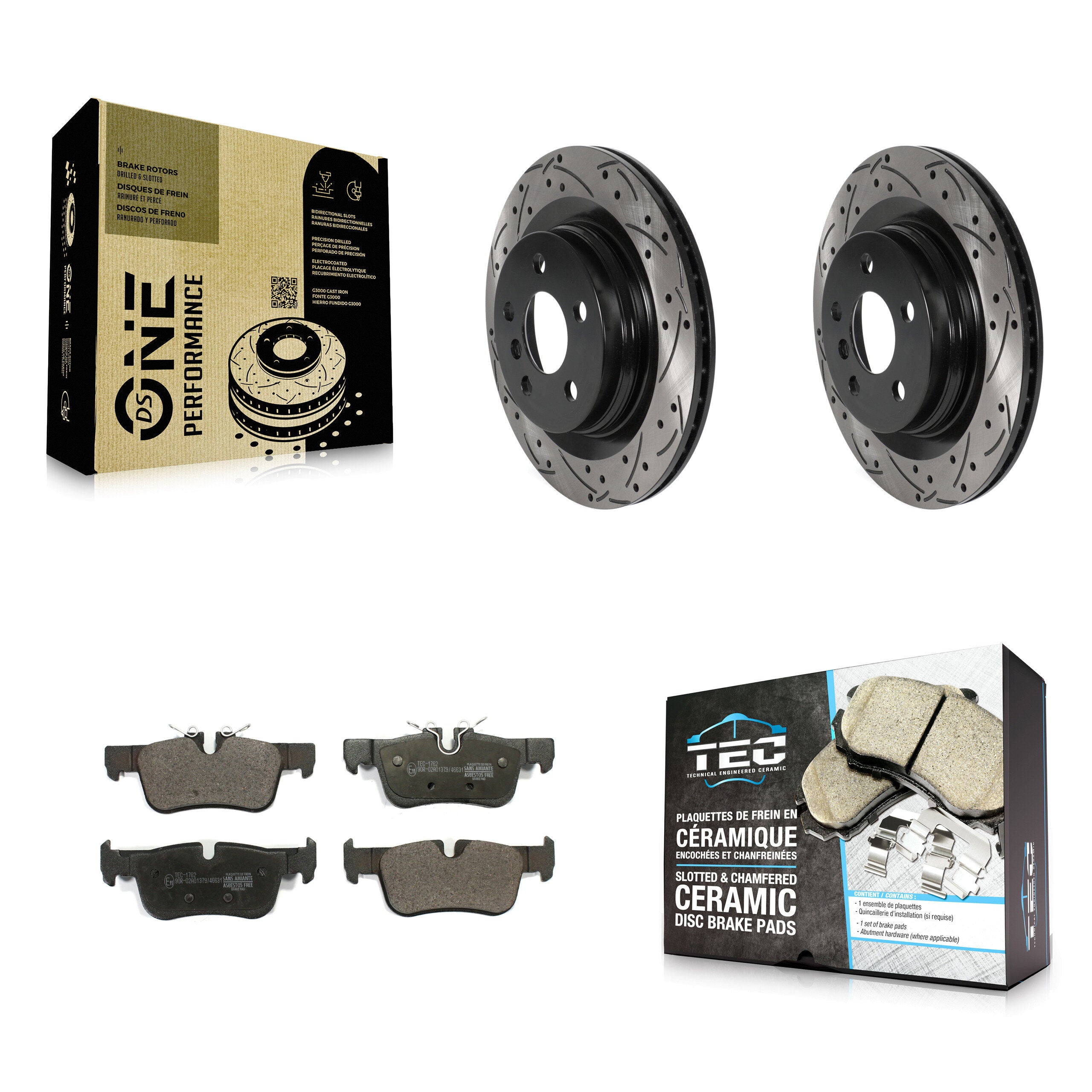 Transit Auto KDT-100964 Disc Brake Kit for 2016-2022 BMW 228i Gran Coupe, BMW X1 and More - Rear