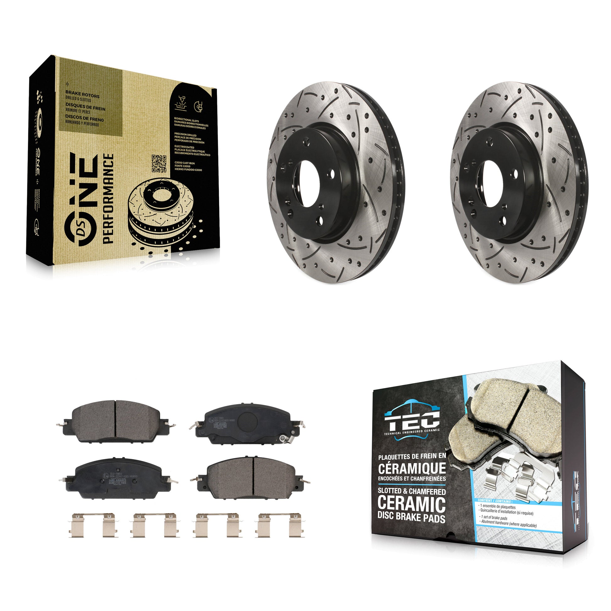 Transit Auto KDT-100981 Disc Brake Kit for 2017 Honda Accord - Front