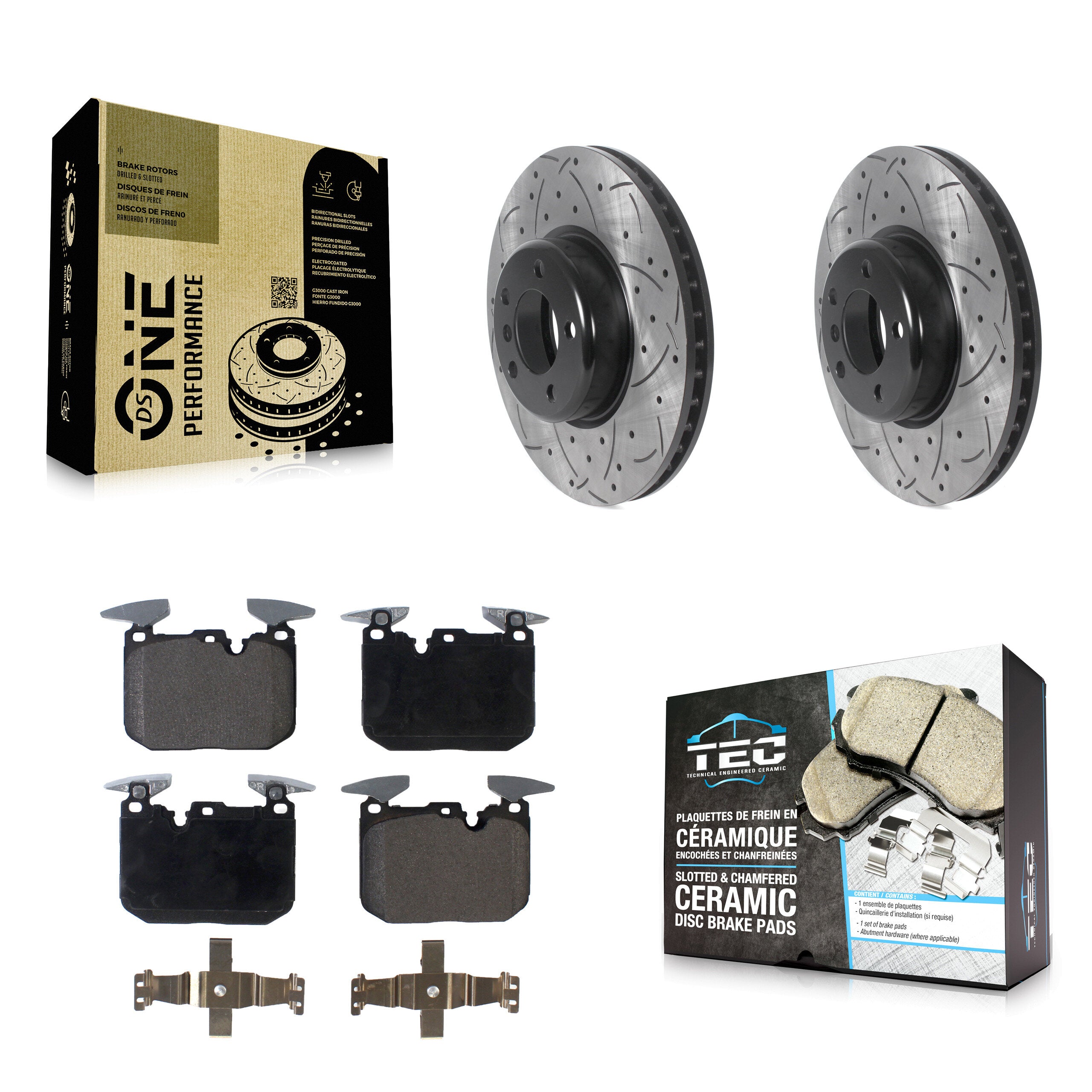 Transit Auto KDT-100987 Disc Brake Kit for 2012-2020 BMW 230i, BMW 230i xDrive and More - Front