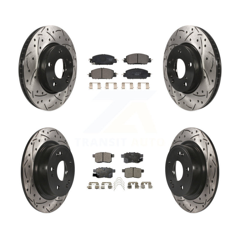 Transit Auto KDT-100994 Disc Brake Kit for 2017 Honda Accord - Front and Rear