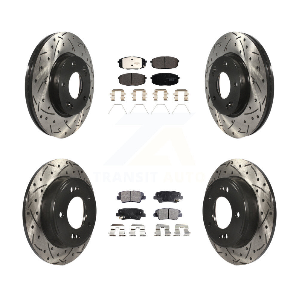 Transit Auto KDT-101004 Disc Brake Kit for 2014-2016 Kia Soul - Front and Rear