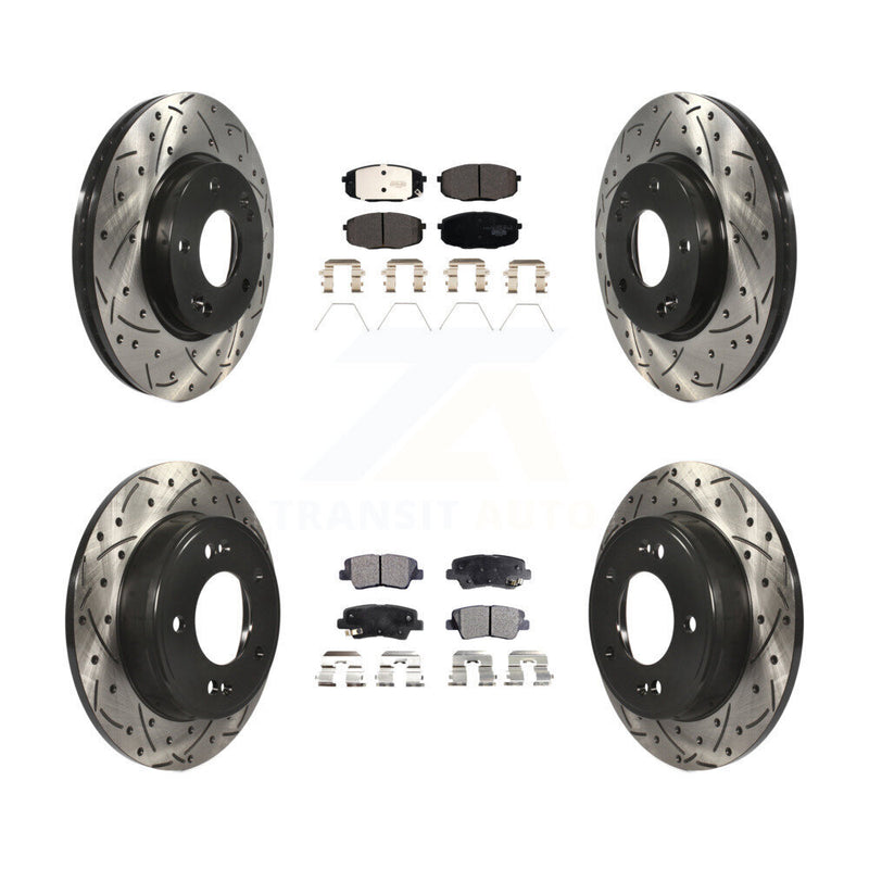 Transit Auto KDT-101004 Disc Brake Kit for 2014-2016 Kia Soul - Front and Rear