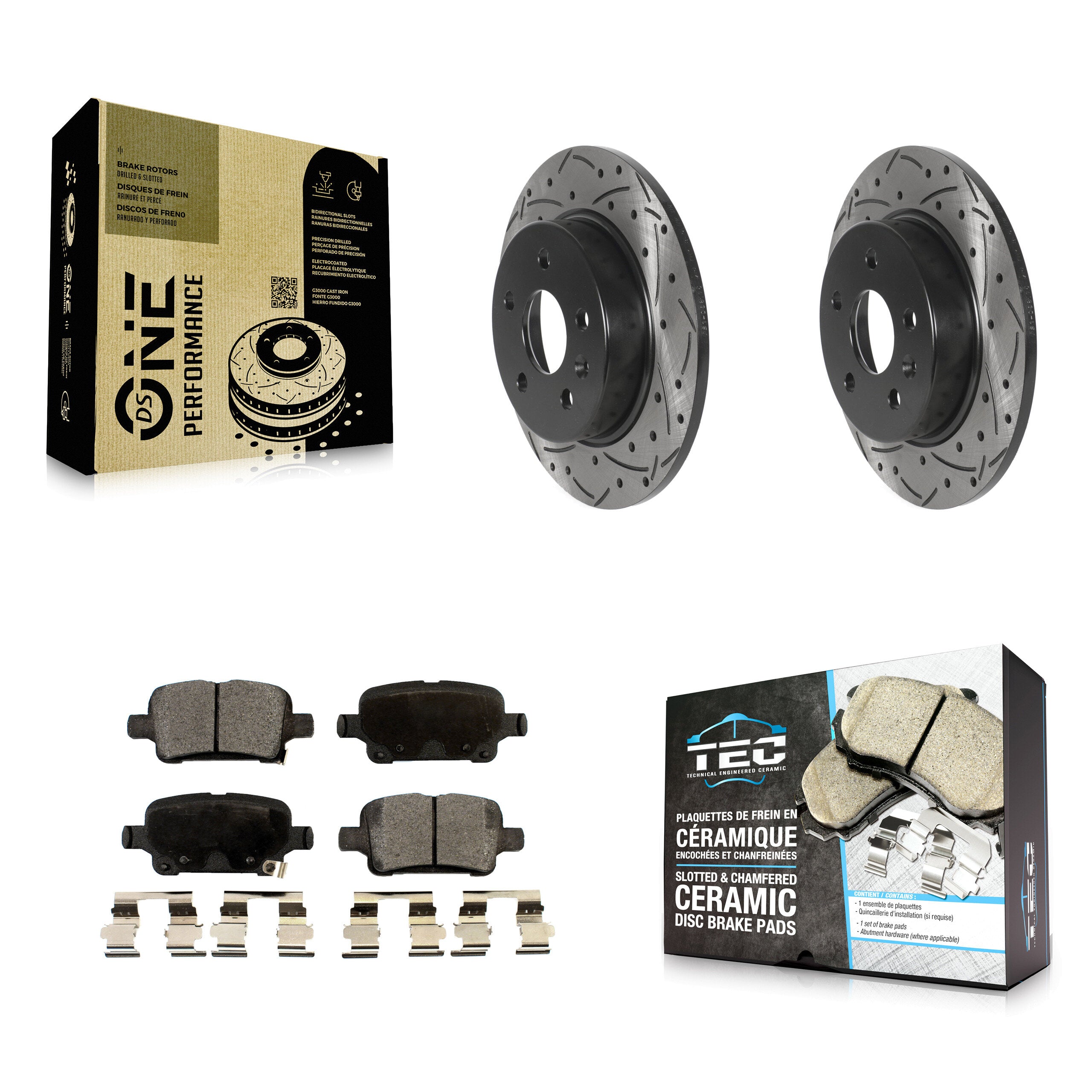 Transit Auto KDT-101007 Disc Brake Kit for 2016-2023 Chevrolet Bolt EUV, Chevrolet Bolt EV and More - Rear