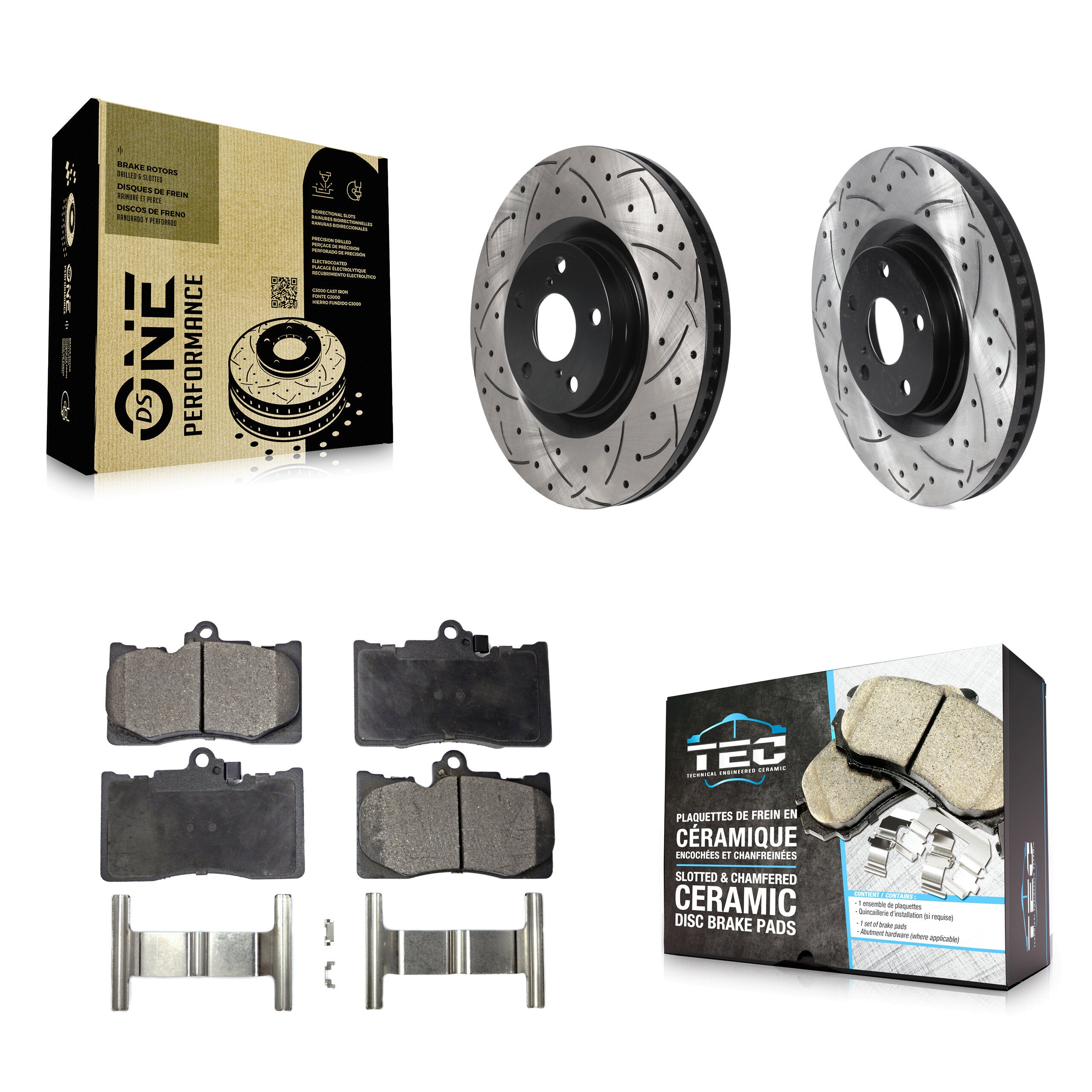 Transit Auto KDT-101019 Disc Brake Kit for 2007-2024 Lexus IS300, Lexus IS350 and More - Front