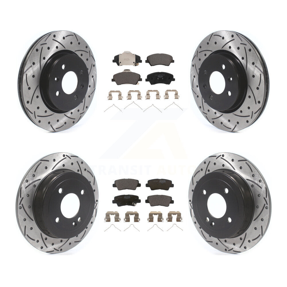 Transit Auto KDT-101024 Disc Brake Kit for 2018-2023 Kia Rio, Hyundai Accent - Front and Rear