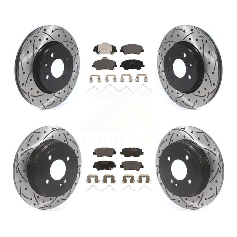 Transit Auto KDT-101024 Disc Brake Kit for 2018-2023 Kia Rio, Hyundai Accent - Front and Rear