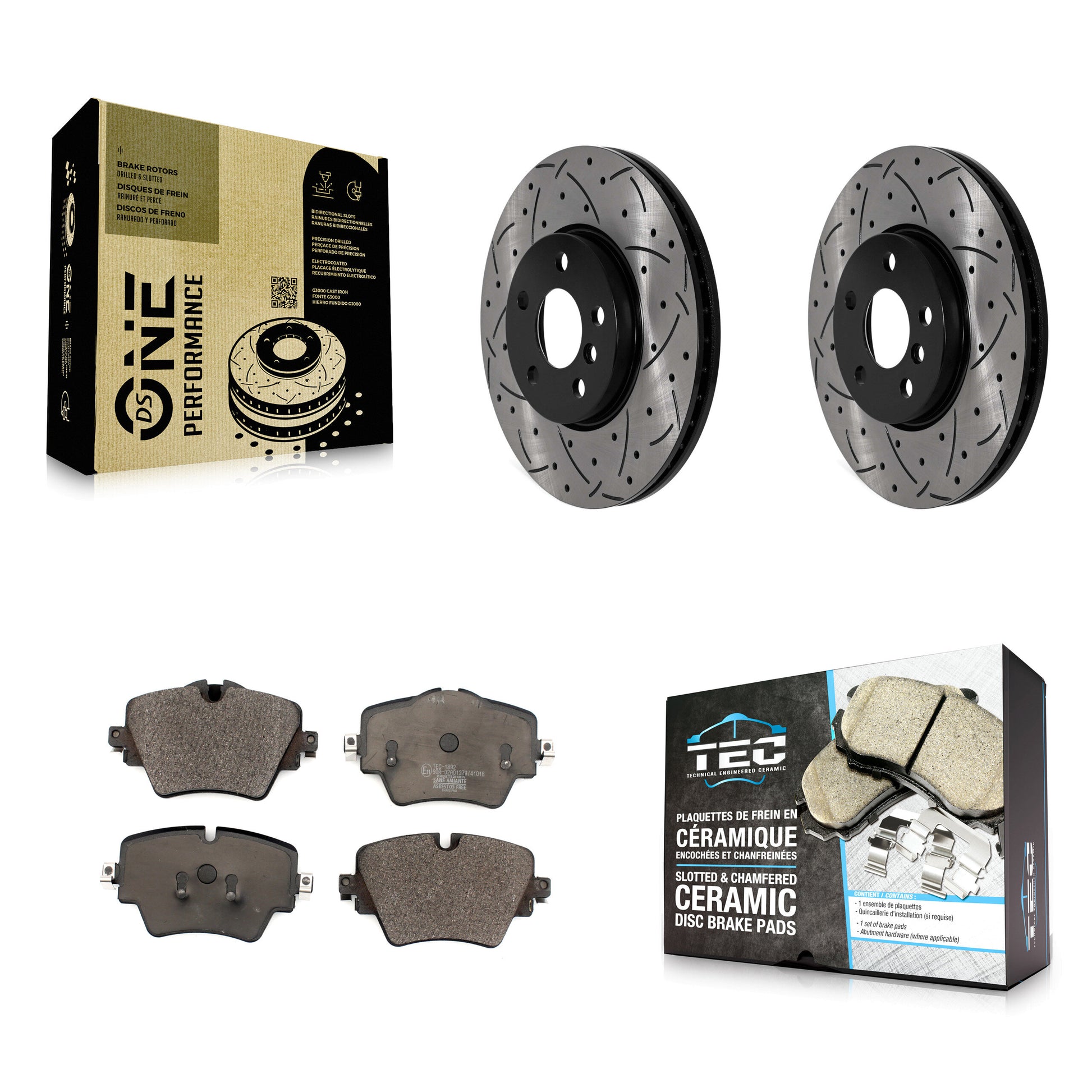 Transit Auto KDT-101030 Disc Brake Kit for 2016-2022 Mini Cooper Countryman, Mini Cooper Clubman - Front