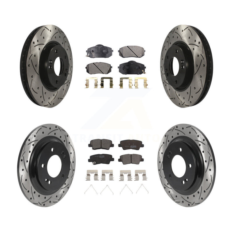 Transit Auto KDT-101047 Disc Brake Kit for 2016 Kia Soul EV - Front and Rear