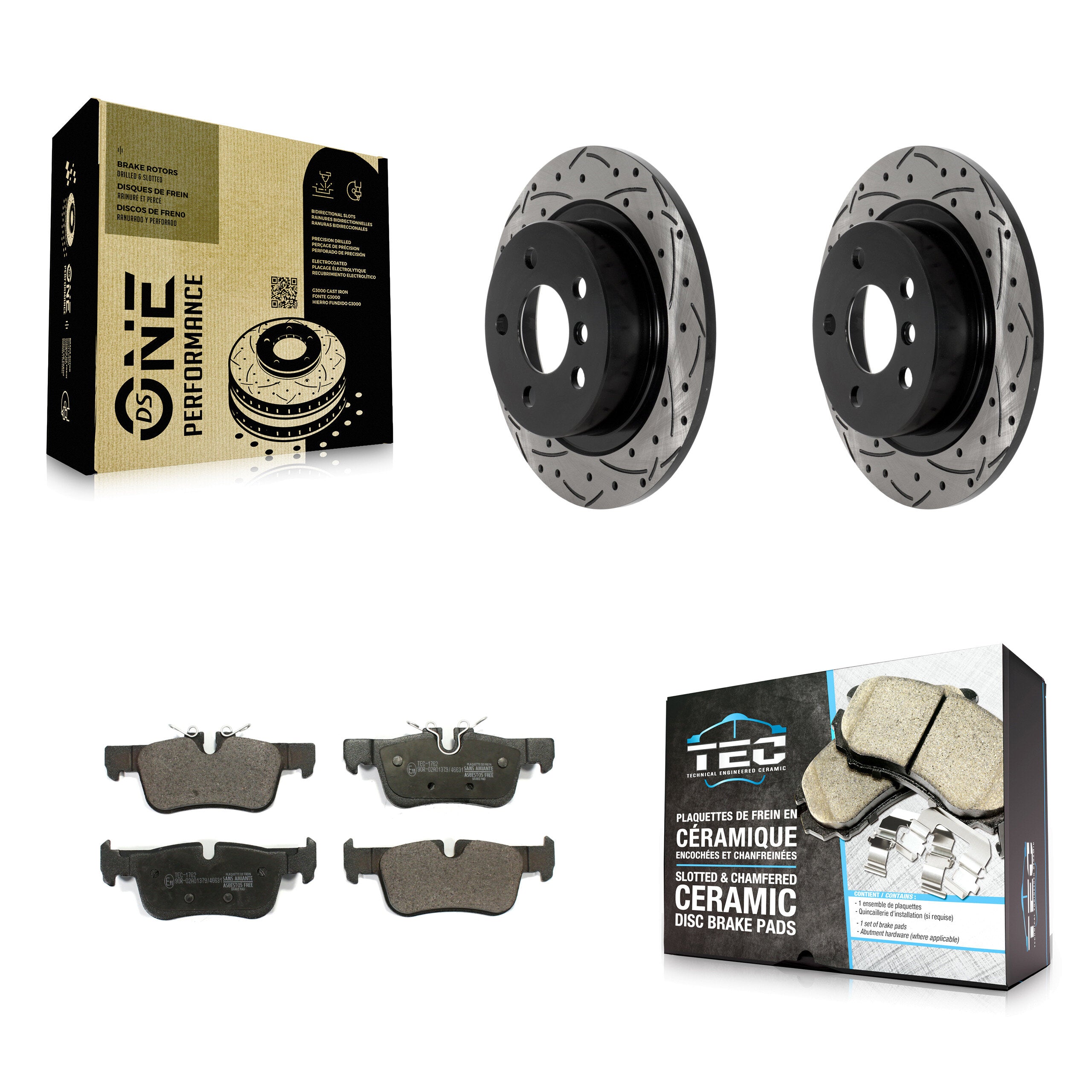 Transit Auto KDT-101057 Disc Brake Kit for 2014-2022 Mini Cooper Clubman, BMW i3s and More - Rear