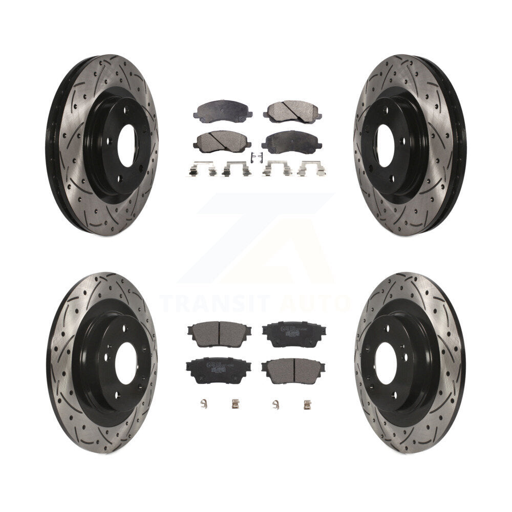 Transit Auto KDT-101064 Disc Brake Kit for 2017-2020 Mitsubishi Outlander - Front and Rear