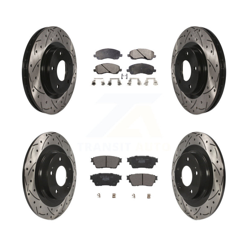 Transit Auto KDT-101064 Disc Brake Kit for 2017-2020 Mitsubishi Outlander - Front and Rear